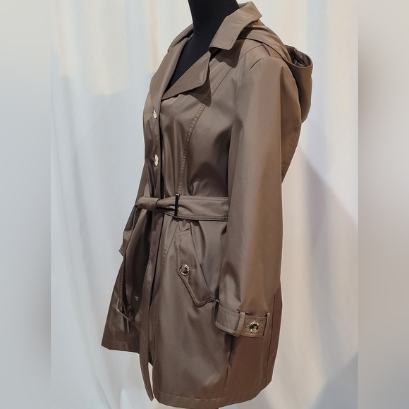 Calvin Klein Short Belted Trench Coat - Size PXL - Picture 4 of 16